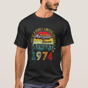 Camiseta Incrível Desde Agosto De 1974, 48 Anos, 48 Anos, N