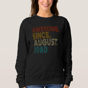 Camiseta Incrível Desde Agosto De 1980 Vintage 42º Aniversá