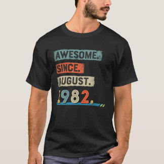 Camiseta Incrível Desde Agosto De 1982 39O Homens De Aniver