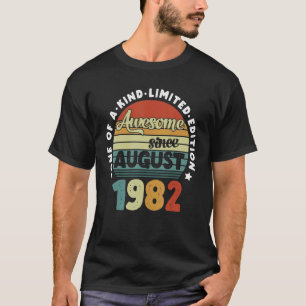 Camiseta Incrível Desde Agosto De 1982, 40 Anos, 40º Nascim