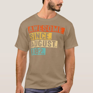 Camiseta Incrível desde agosto de 1982 Vintage aniversário