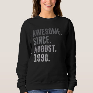 Camiseta Incrível desde agosto de 1990 32nd Birthday Vintag