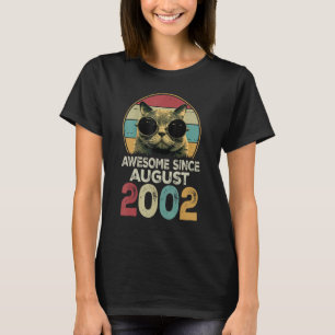 Camiseta Incrível Desde Agosto De 2002, 21 Anos, Cat 21rua 
