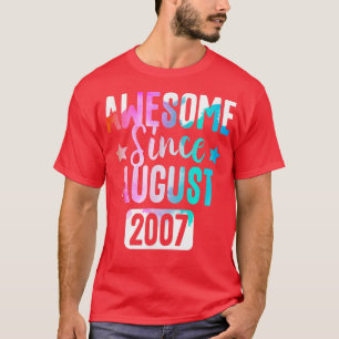 Camiseta Incrível Desde Agosto De 2007 15 Birthday