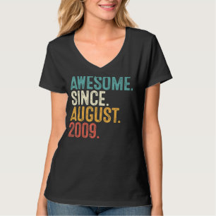 Camiseta Incrível Desde Agosto De 2009 13 Bday 13 Anos