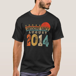Camiseta Incrível Desde Agosto De 2014, 9 Anos, 9º Aniversá