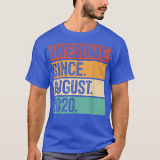 Camiseta Incrível Desde Agosto De 2020 segundo aniversário 
