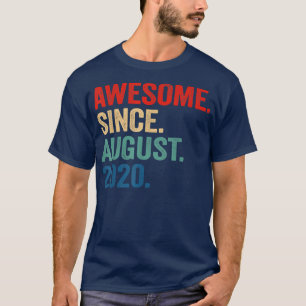 Camiseta Incrível Desde Agosto De 2020 segundo aniversário