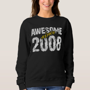 Camiseta Incrível Desde Aniversário De 2008 De 2008 Mãe Pai