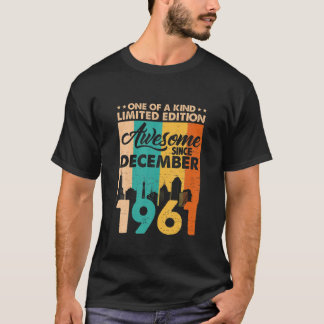 Camiseta Incrível Desde Dezembro De 1961 Vintage 60º Aniver