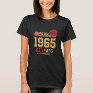 Camiseta Incrível Desde Dezembro De 1965 Vintage Retro 57th