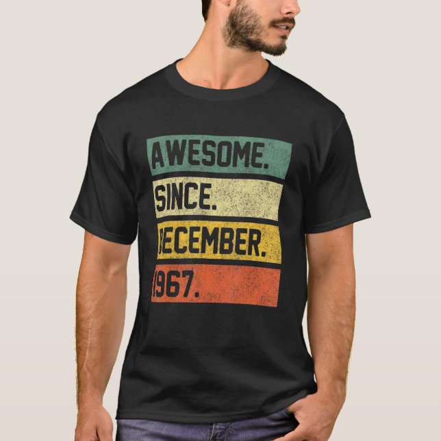 Camiseta Incrível Desde Dezembro De 1967 55 Anos 55 Anos Na (Frente)