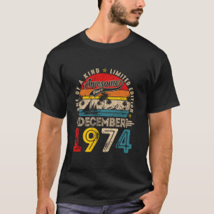 Camiseta Incrível Desde Dezembro De 1974 Vintage Retro 50th