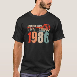 Camiseta Incrível Desde Dezembro De 1986 Vintage 86 Anivers