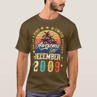 Camiseta Incrível Desde Dezembro De 2009 Vintage 12 Birthda