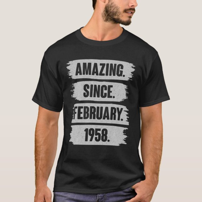 Camiseta Incrível Desde Fevereiro De 1958, Presente De 64 A (Frente)