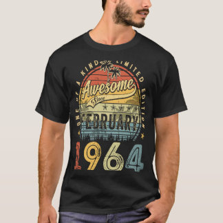 Camiseta Incrível Desde Fevereiro De 1964 59 Anos 59º Nasci