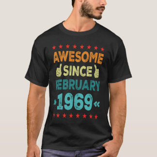 Camiseta Incrível Desde Fevereiro De 1969 54 Anos 54 Anos N