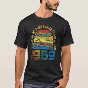 Camiseta Incrível Desde Fevereiro De 1969 54 Anos 54 Anos N