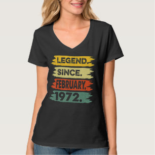 Camiseta Incrível Desde Fevereiro De 1972 51ruas Aniversári