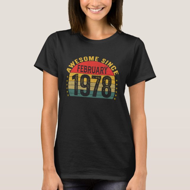 Camiseta Incrível desde fevereiro de 1978 45º Aniversário M (Frente)
