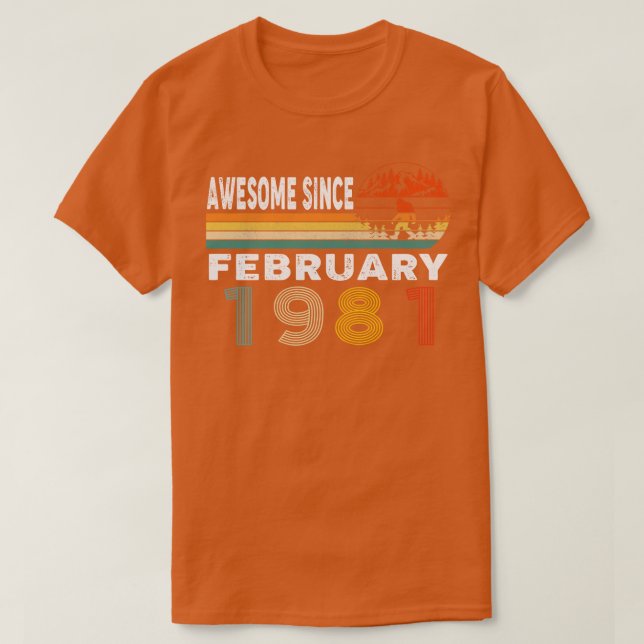 Camiseta Incrível Desde Fevereiro De 1981 (Frente do Design)