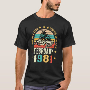 Camiseta Incrível Desde Fevereiro De 1981 Vintage 41rua Ani