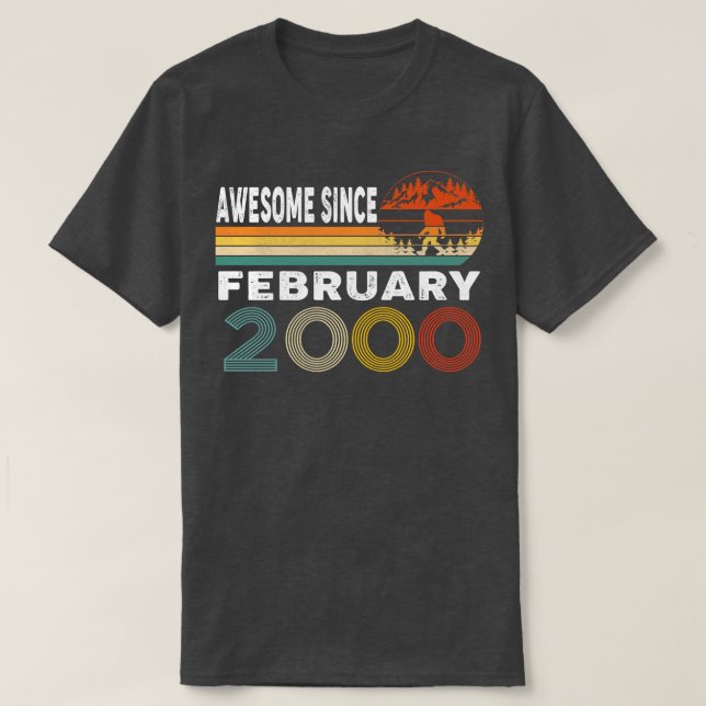 Camiseta Incrível Desde Fevereiro De 2000 (Frente do Design)
