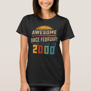 Camiseta Incrível Desde Fevereiro De 2000 23º Aniversário 2