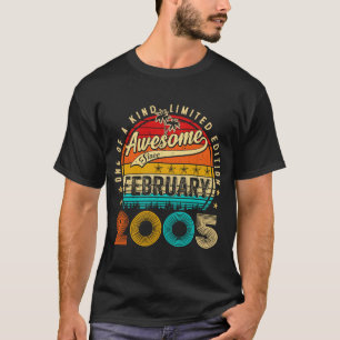 Camiseta Incrível Desde Fevereiro De 2005 18 Anos 18 Anos N