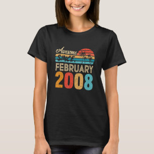 Camiseta Incrível Desde Fevereiro De 2008, Nascimento De 14