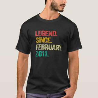 Camiseta Incrível Desde Fevereiro De 2011, Nascimento De 12