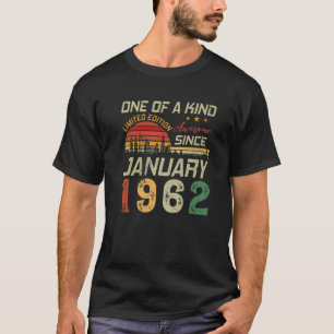 Camiseta Incrível Desde Janeiro De 1962 60Th Birthday Limi