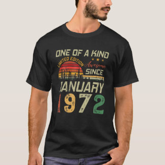Camiseta Incrível Desde Janeiro De 1972 50Th Birthday Limit
