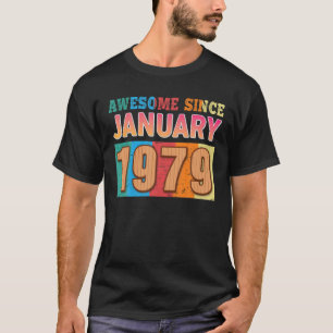 Camiseta Incrível Desde Janeiro De 1979 Vintage, 43 Anos,