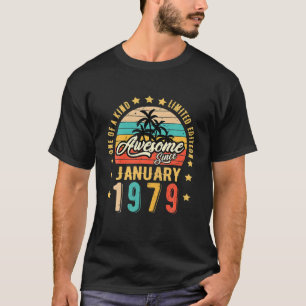 Camiseta Incrível Desde Janeiro De 1979 Vintage 43Rd Anive