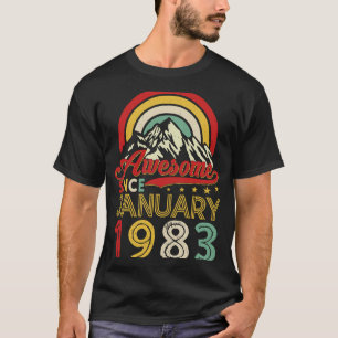 Camiseta Incrível Desde Janeiro De 1983, aniversário de 40