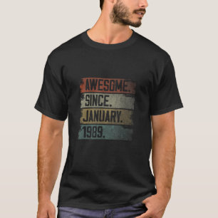 Camiseta Incrível desde Janeiro de 1989 34º aniversário 34 