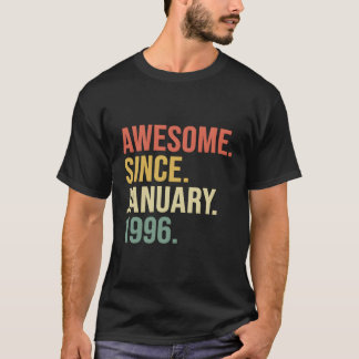Camiseta Incrível Desde Janeiro De 1996 24 Anos 24 Anos Nas