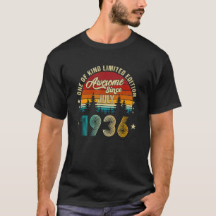 Camiseta Incrível Desde Julho De 1936 86º Aniversário 86 An