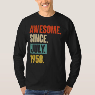 Camiseta Incrível desde julho de 1958 64 anos 64 anos