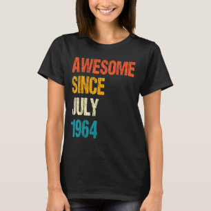 Camiseta Incrível desde julho de 1964 58º aniversário 58 an