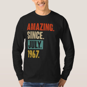 Camiseta Incrível desde julho de 1967 55 anos 55 anos