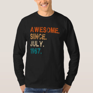 Camiseta Incrível desde julho de 1967 Vintage 55º aniversár