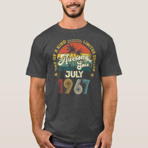 Camiseta Incrível desde julho de 1967 Vintage 55th Birthday