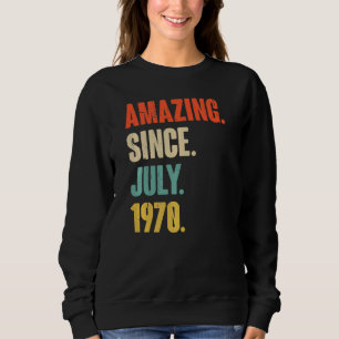 Camiseta Incrível desde julho de 1970 52 anos 52º aniversár