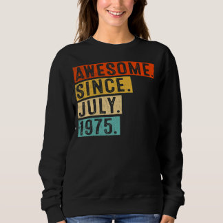 Camiseta Incrível desde julho de 1975 Vintage 47º aniversár
