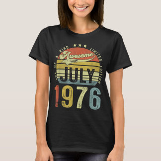 Camiseta Incrível desde julho de 1976 Vintage 46º aniversár