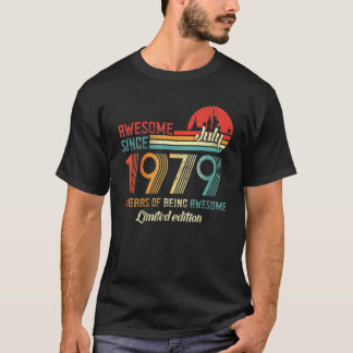 Camiseta Incrível Desde Julho De 1979, Nascer De 42 Anos Ju