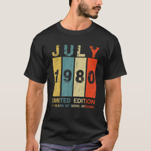 Camiseta Incrível Desde Julho De 1980, 41Ruas, Aniversário